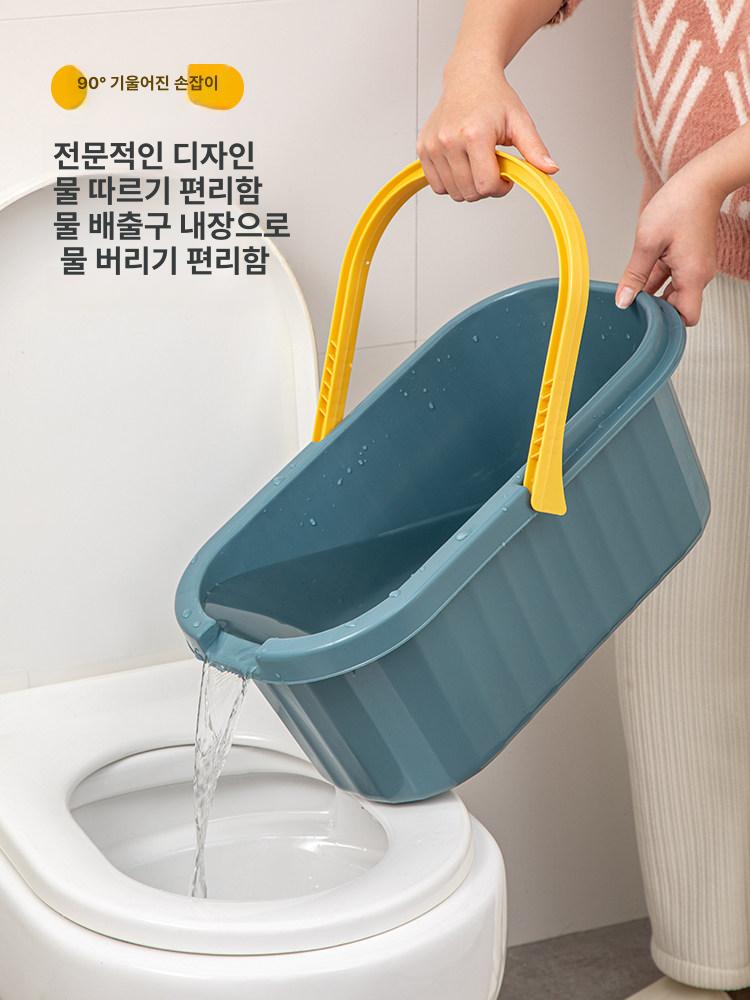 캠핑 접이식 물통 대용량 수납 버킷 야외 가정용 손잡이 휴대용 방수 다용도 - 상세 이미지 4