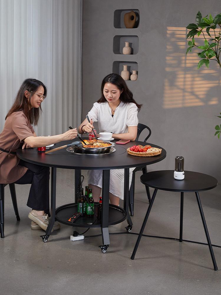 야외 화로 캠핑 바비큐 그릴 정원 테라스 펜션 휴대용 좌식 식탁 - 상세 이미지 4