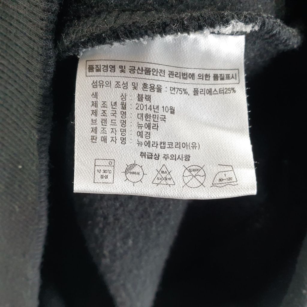 뉴에라 블랙 남자 맨투맨 M N3208 - 상세 이미지 5