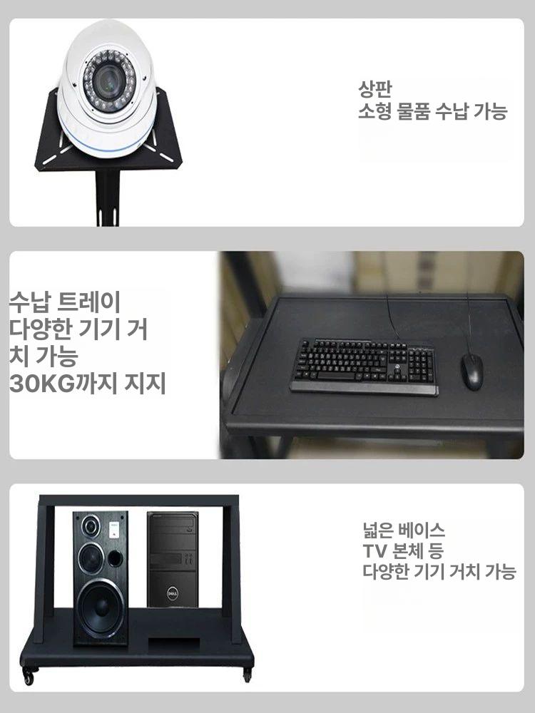 모니터 거치대 폴 타입 클램프 지지대 높이조절 받침대 브라켓 세로형 화면 거치 스탠드 - 상세 이미지 4