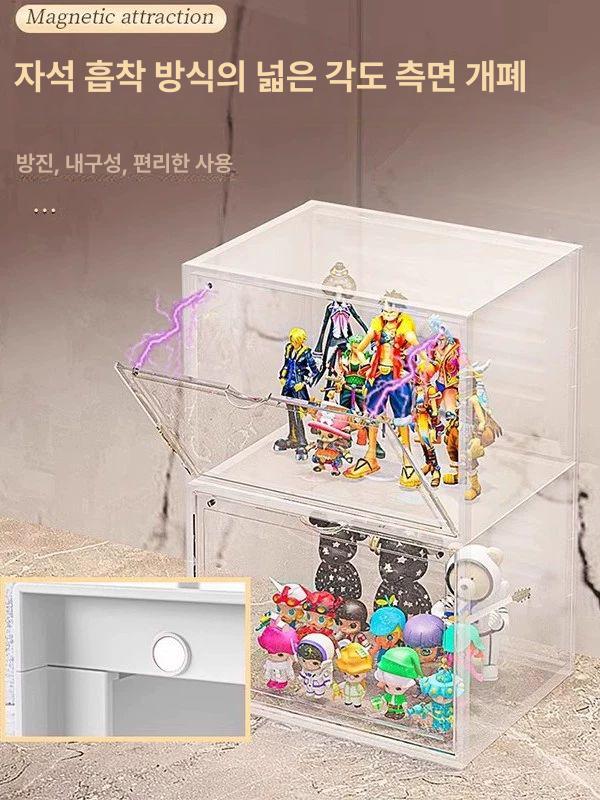 건프라 피규어 투명 아크릴 보관함 집게식 디스플레이 장식장 선반 - 상세 이미지 3