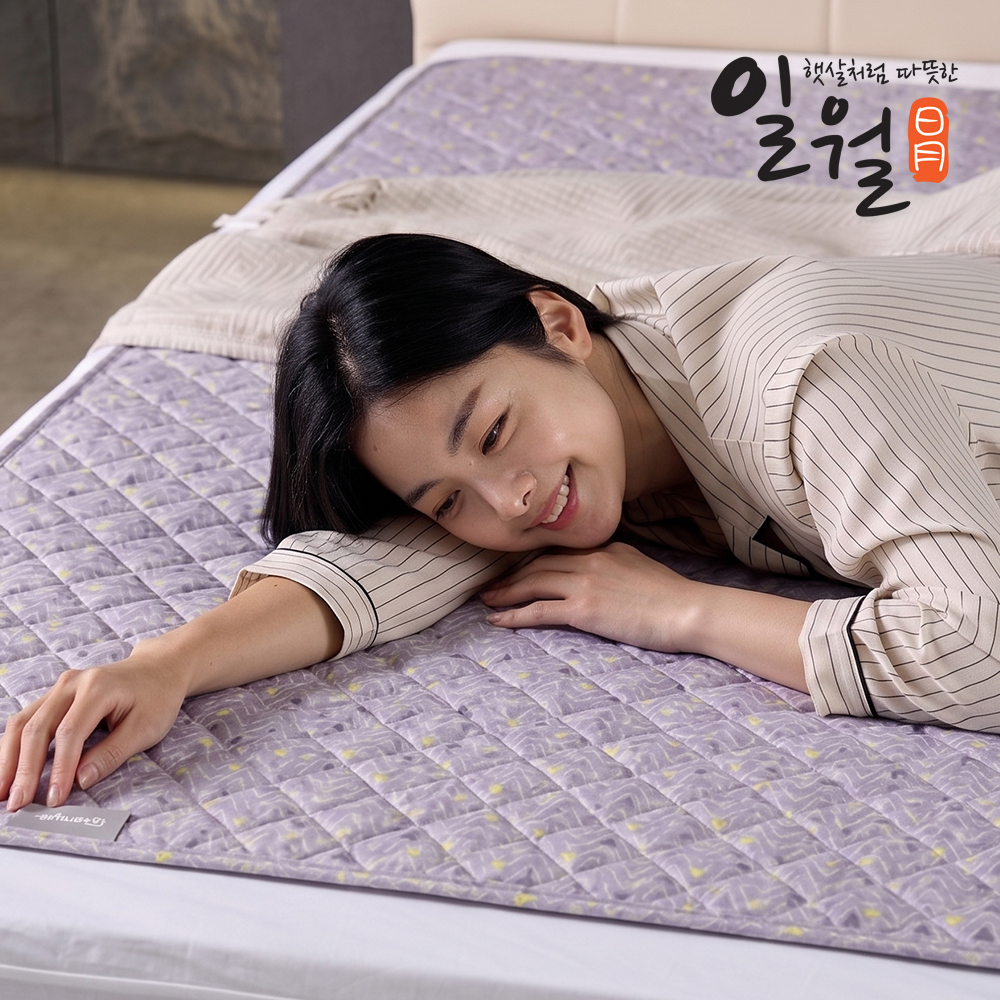 일월 절전형 탄소 카본매트 전기매트 빗살무늬 싱글+더블 세트 - 상세 이미지 4