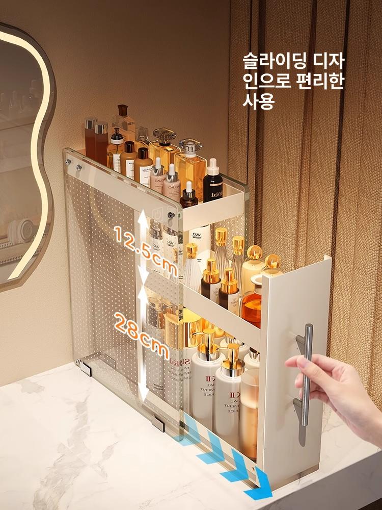 주방 틈새 수납장 화장품 정리함 서랍형 선반 보관함 다목적 정리용품 - 상세 이미지 5