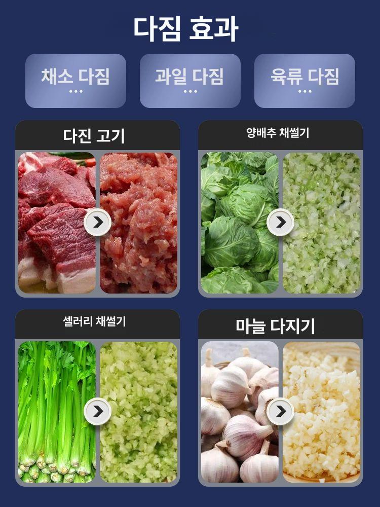 야채 다지는 기계 분쇄 슬라이서 마늘 편썬칼 주방용품 업소 가정용 만능 채소 절단기 - 상세 이미지 5