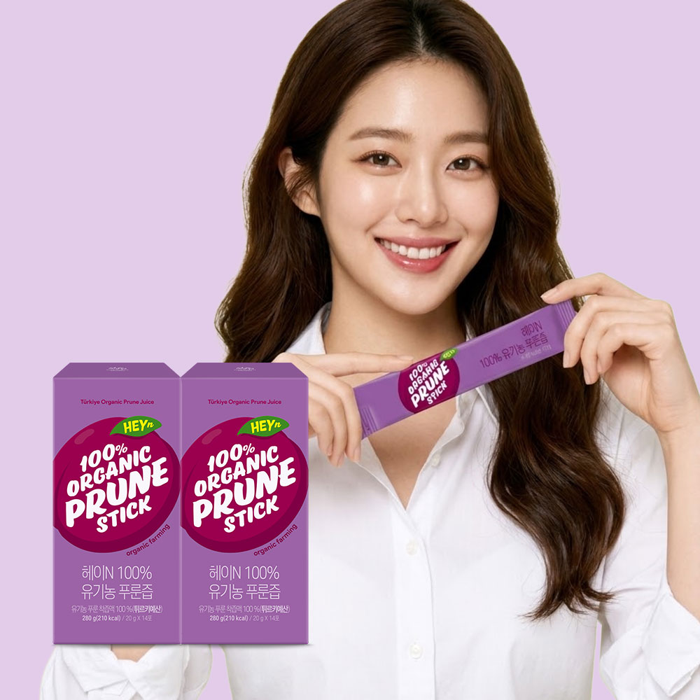 헤이N 100% 유기농 푸룬즙 20ml 14포, 2개 - 상품 이미지
