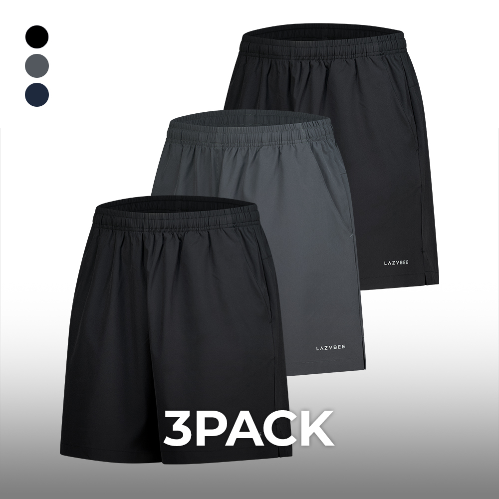 [3PACK] 에어로 남자 여성 엑티브 쇼츠 헬스 운동 트레이닝 반바지 러닝쇼츠 - 상품 이미지