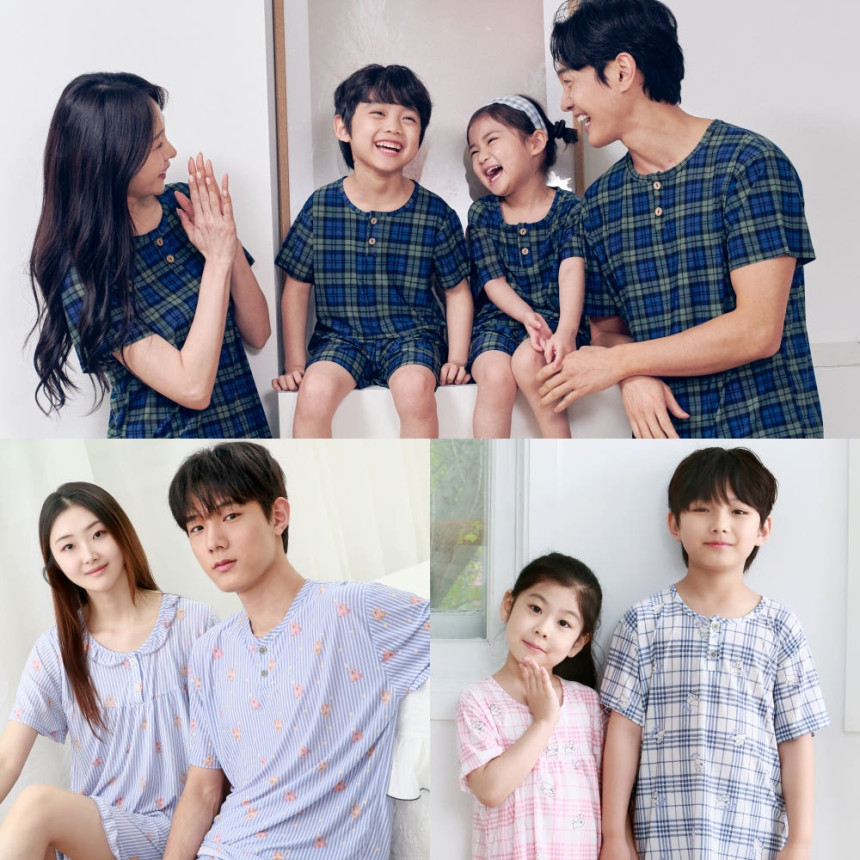 여름 커플잠옷 빅사이즈 반팔 냉장고 냉감 파자마파티 라운지웨어