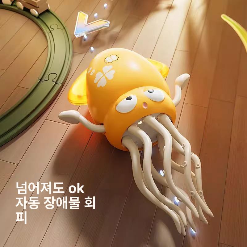 고양이 강아지 오징어 마사지기 장난감 간식 옐로우 - 상세 이미지 4