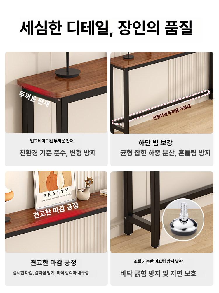 침대 옆 슬림선반 좁은 틈새 수납장 머리맡 침실 거실 베드사이드 화이트 - 상세 이미지 4