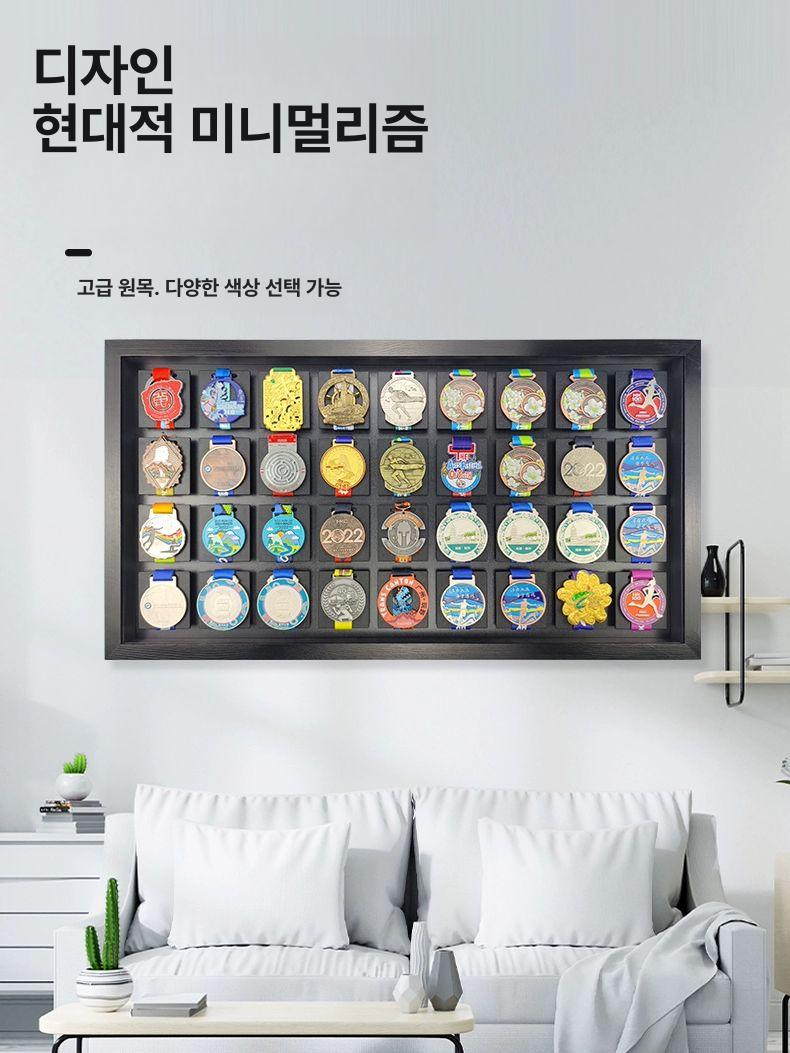 마라톤 메달 진열대 금메달 은메달 유리 전시 - 상세 이미지 2