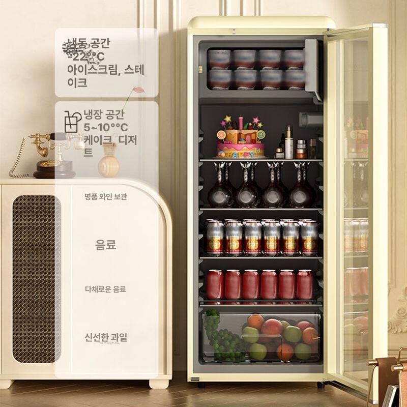 음료 냉장고 소형 빈티지 쇼케이스 레트로 디스플레이 카페 인테리어 장식장 - 상세 이미지 2