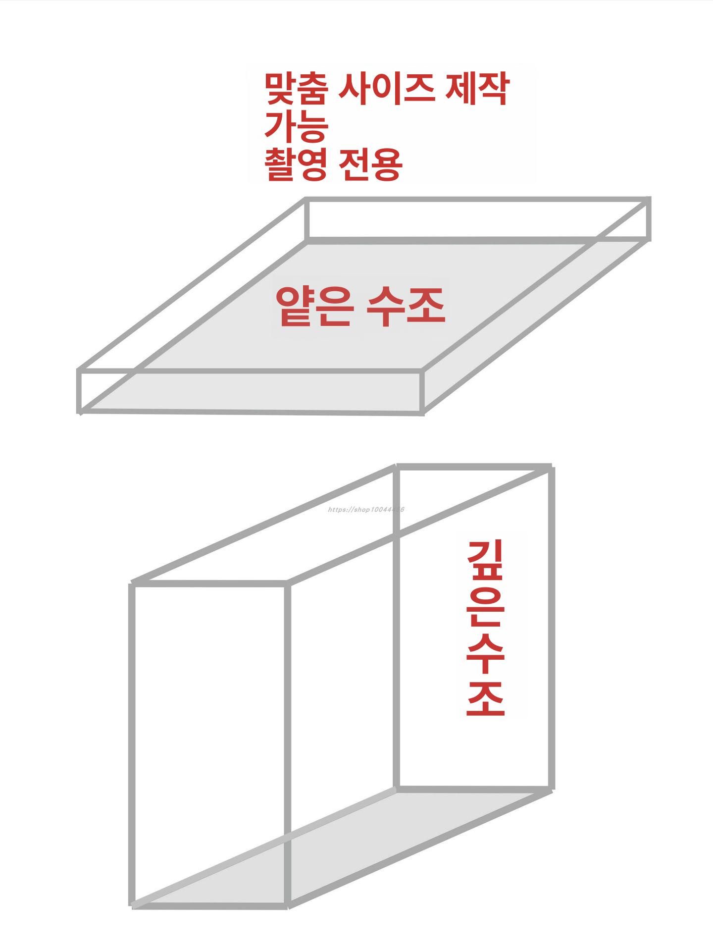 촬영용 아크릴수조 아크릴어항 어항수조 스튜디오 사각 사육장 사진 디스플레이 이미지 6