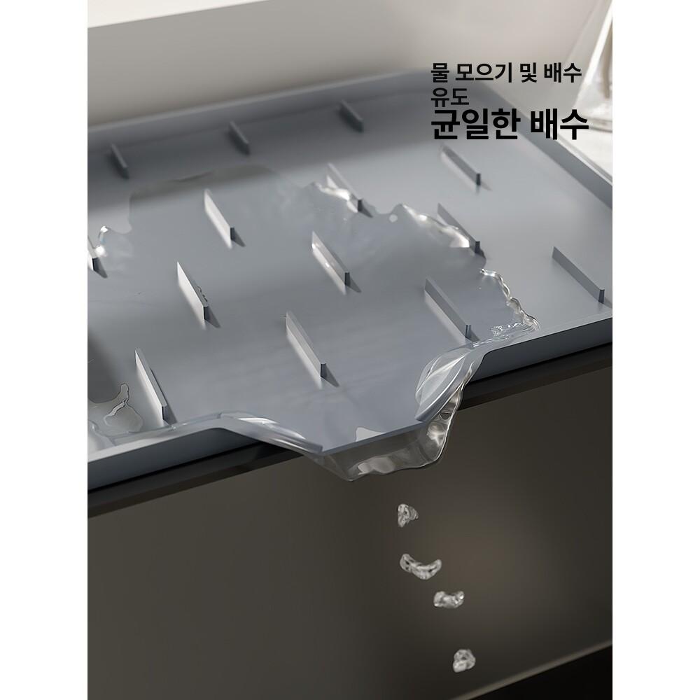 깔개 수전물튀김방지매트 싱크대물받이패드 주방 물빠짐 - 상세 이미지 2