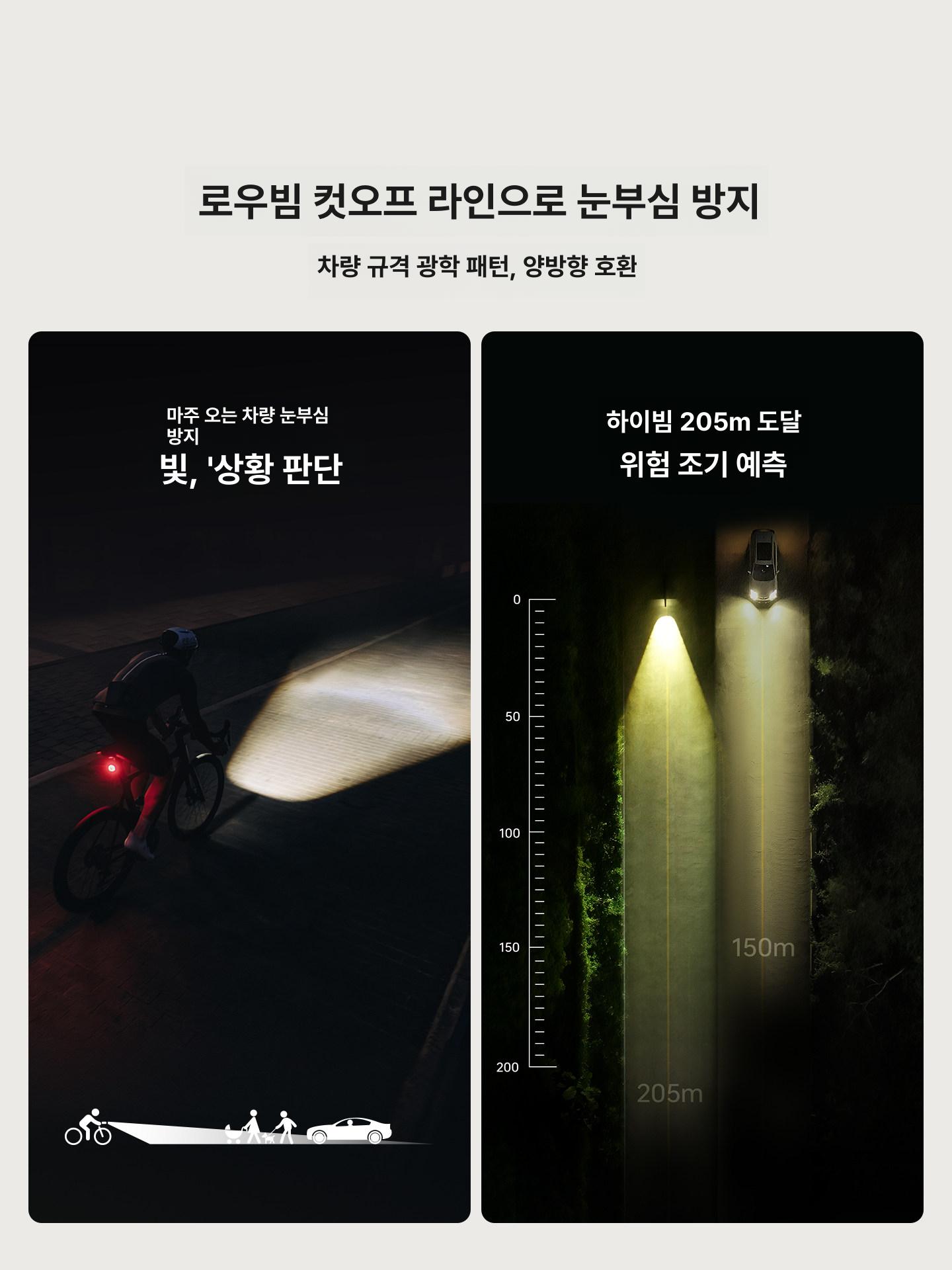 자전거 앞조명 충전용 엘이디 방수 야간 안전 밝기조절 핸들 거치대 라이트 - 상세 이미지 5