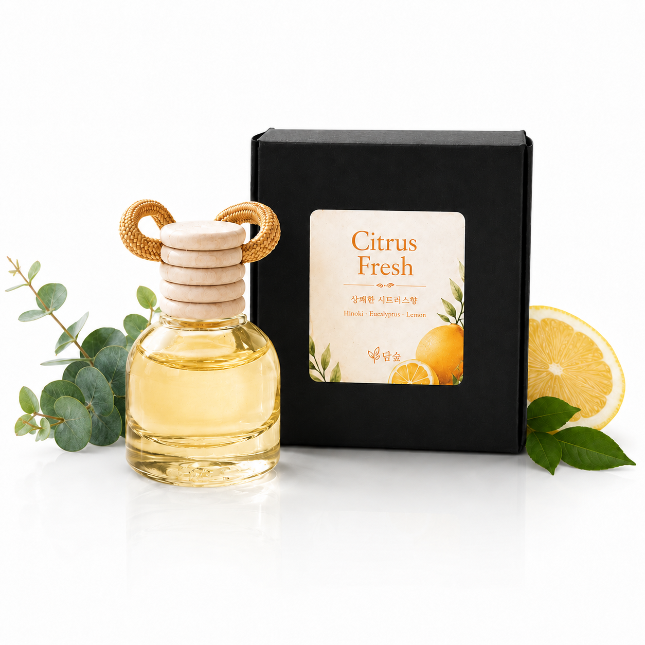 담숲 차량용 방향제 무에탄올 천연 에센스 오일 디퓨저 1+1세트(시트러스+포레스트), 20ml, 1개 이미지 6