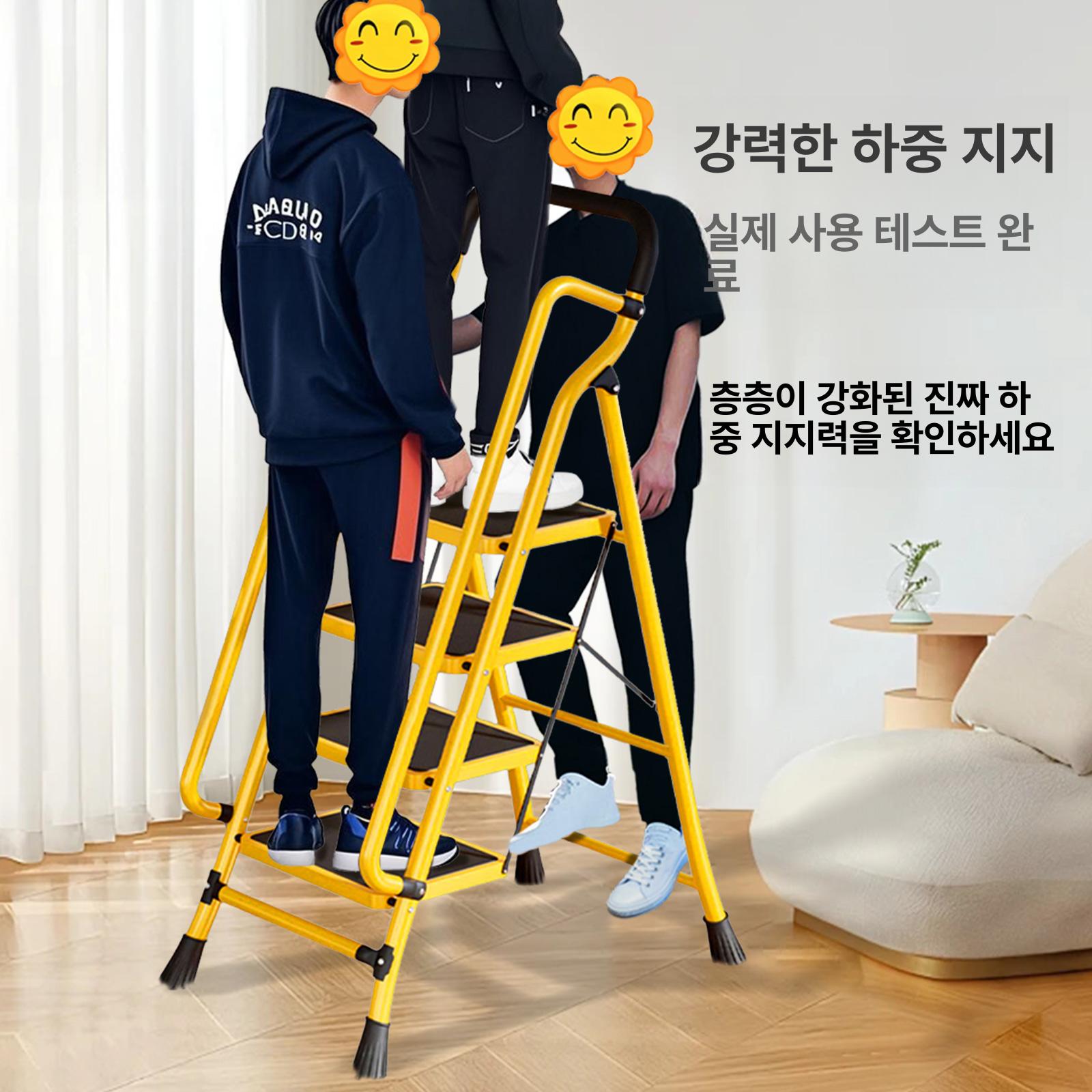 4단 접이식 사다리 높이조절 안전발판 작업용 이동식 알루미늄 계단 보조발판 - 상세 이미지 4