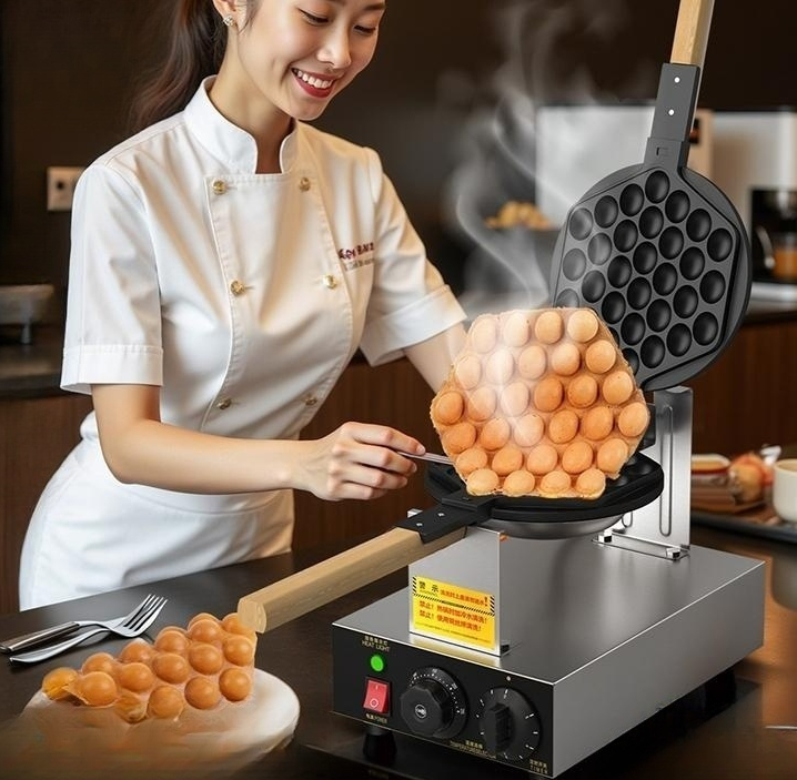 계란빵 메이커 업소용 홍콩식 카페 디저트 와플팬 핫플레이트 베이킹 제조기 - 상품 이미지