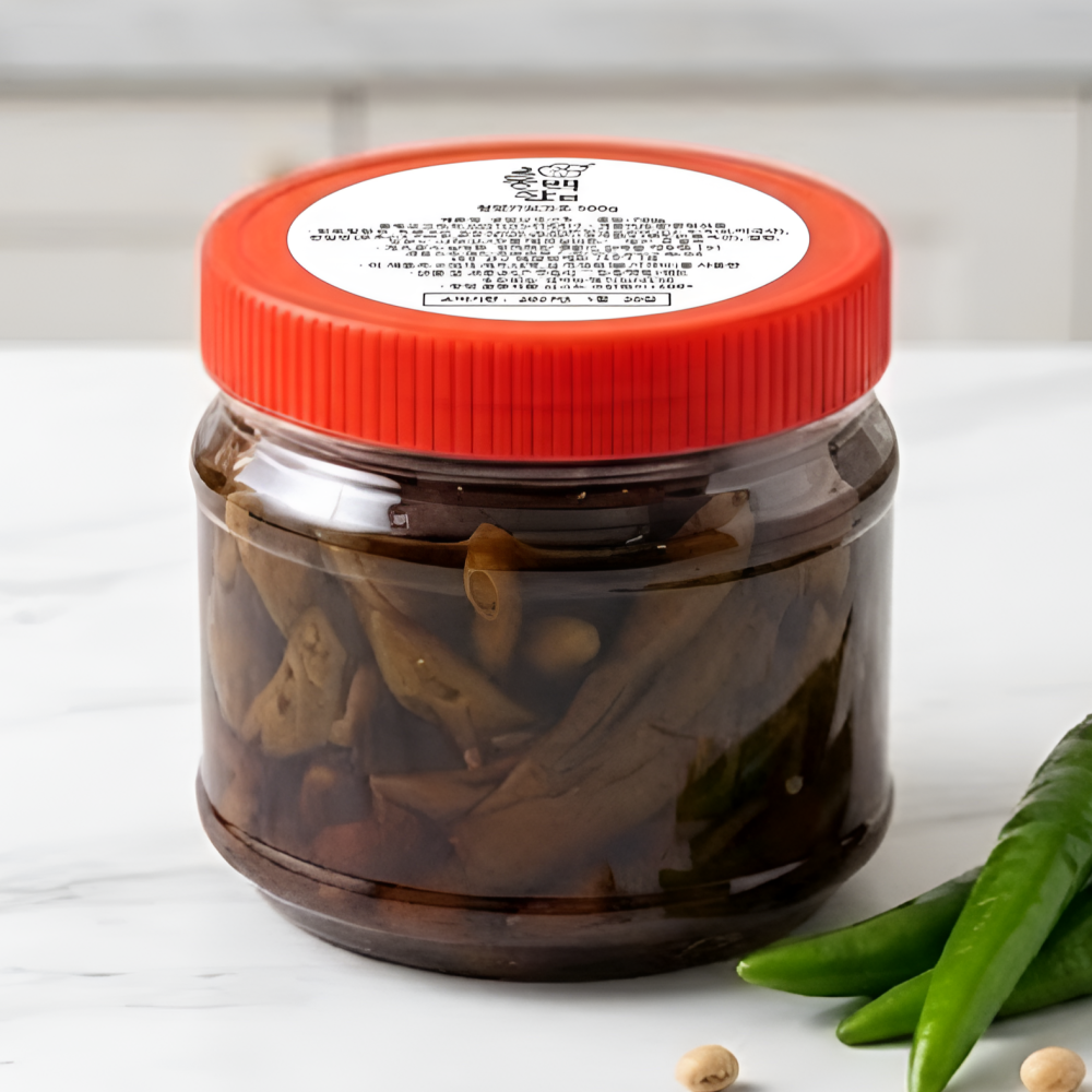 국산 청양고추 장아찌 간장 절임 삭힌 가정용 대용량 업소용 국내산 도매 500g, 2개 이미지 6