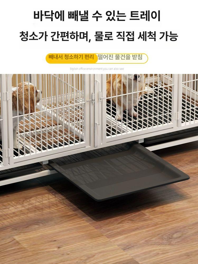 펼치는 강아지 고양이 울타리 접이식 하우스 중형 대형 견사 케이지 실내 실외 - 상세 이미지 3