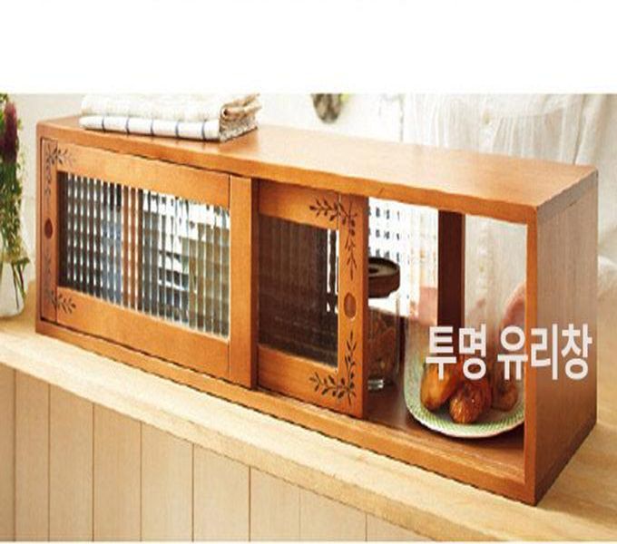 주방 양념 수납장 원목 빈티지 식기 보관 진열대 찬장 오픈선반 홈 수용 - 상세 이미지 5