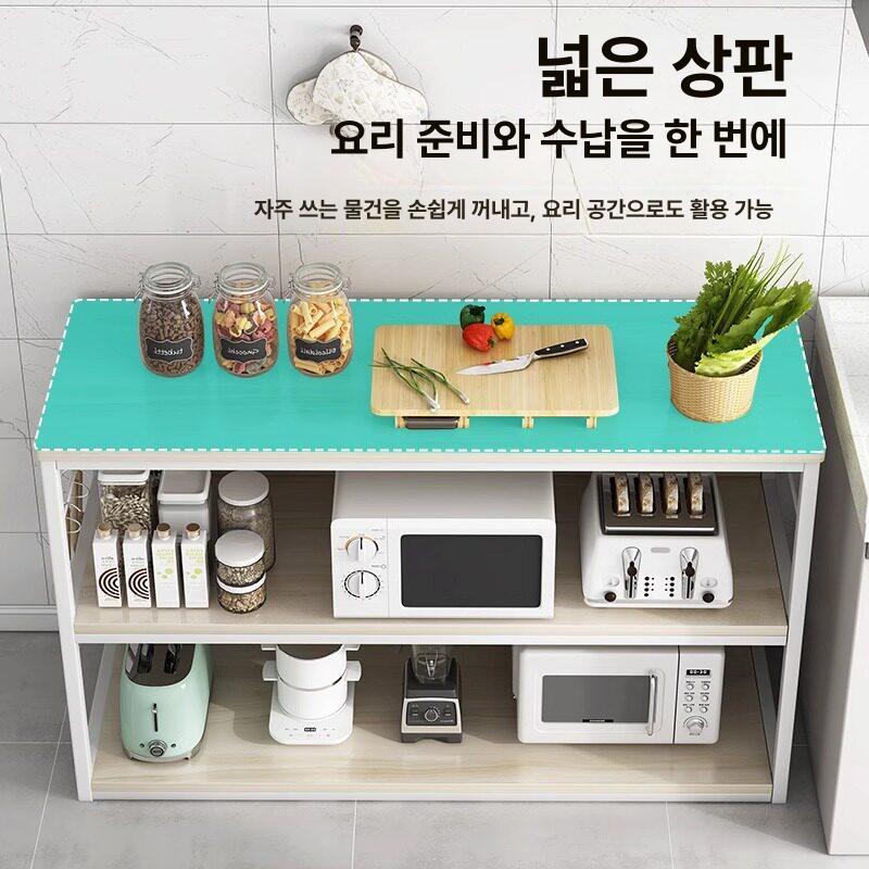 이동식 작업테이블 바퀴달린 주방수납 원룸공간활용 접이식 간편 보조테이블 - 상세 이미지 3