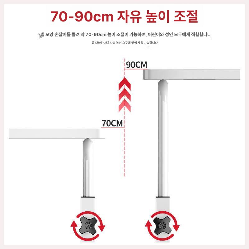 침대 옆 높이조절 이동식 사이드 테이블 노트북 책상 침실 협탁 멀티탁 - 상세 이미지 3