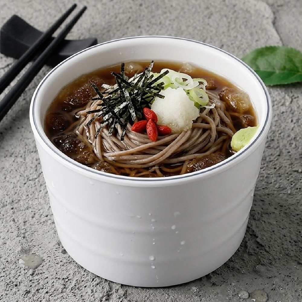 라인 멜라민 모밀판 메밀 소바 모밀 그릇 10.5cm, 화이트 - 상품 이미지