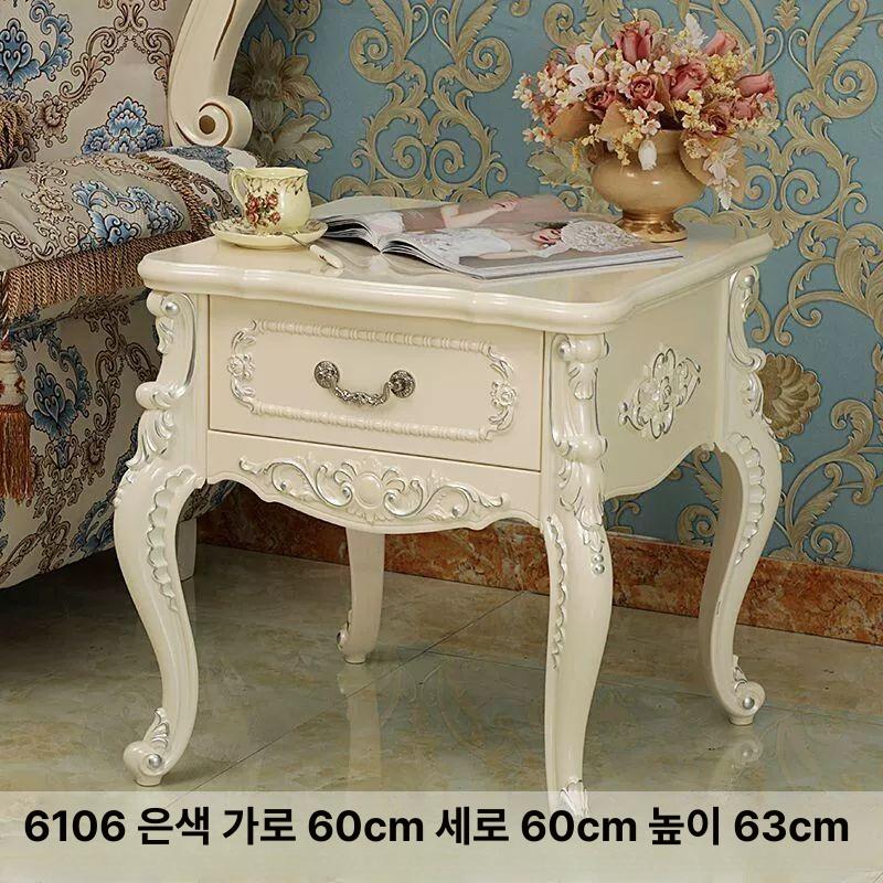 엔틱 원목 미니 사이드테이블 침실 거실 복도 협탁 수납 선반 철제 간이 스탠드 - 상세 이미지 3