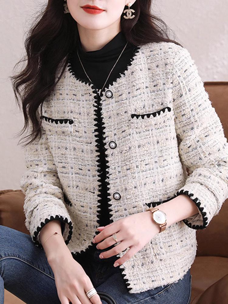 가을 여성 트위드 결혼식 고급 봄 상견례룩 하객룩 - 상세 이미지 4