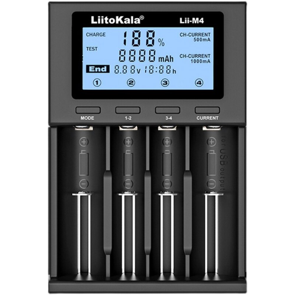 UMS4 4구 급속충전력 충전기기 배터리 Mochae NITE코어 Lii100B 싱글충전 - 상품 이미지