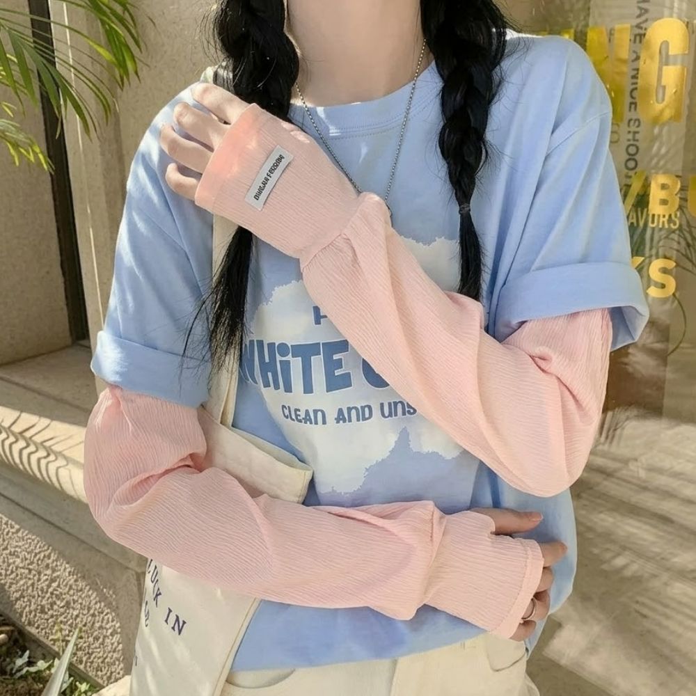 손등덮는팔토시 조이지않는팔토시 넉넉한 편한 넓은 쿨링 - 상세 이미지 5