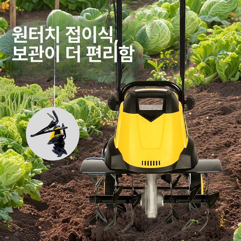 소형 경운기 텃밭 밭갈이 경작 제초 농업용 전동 관리기 농장 용품 - 상세 이미지 3