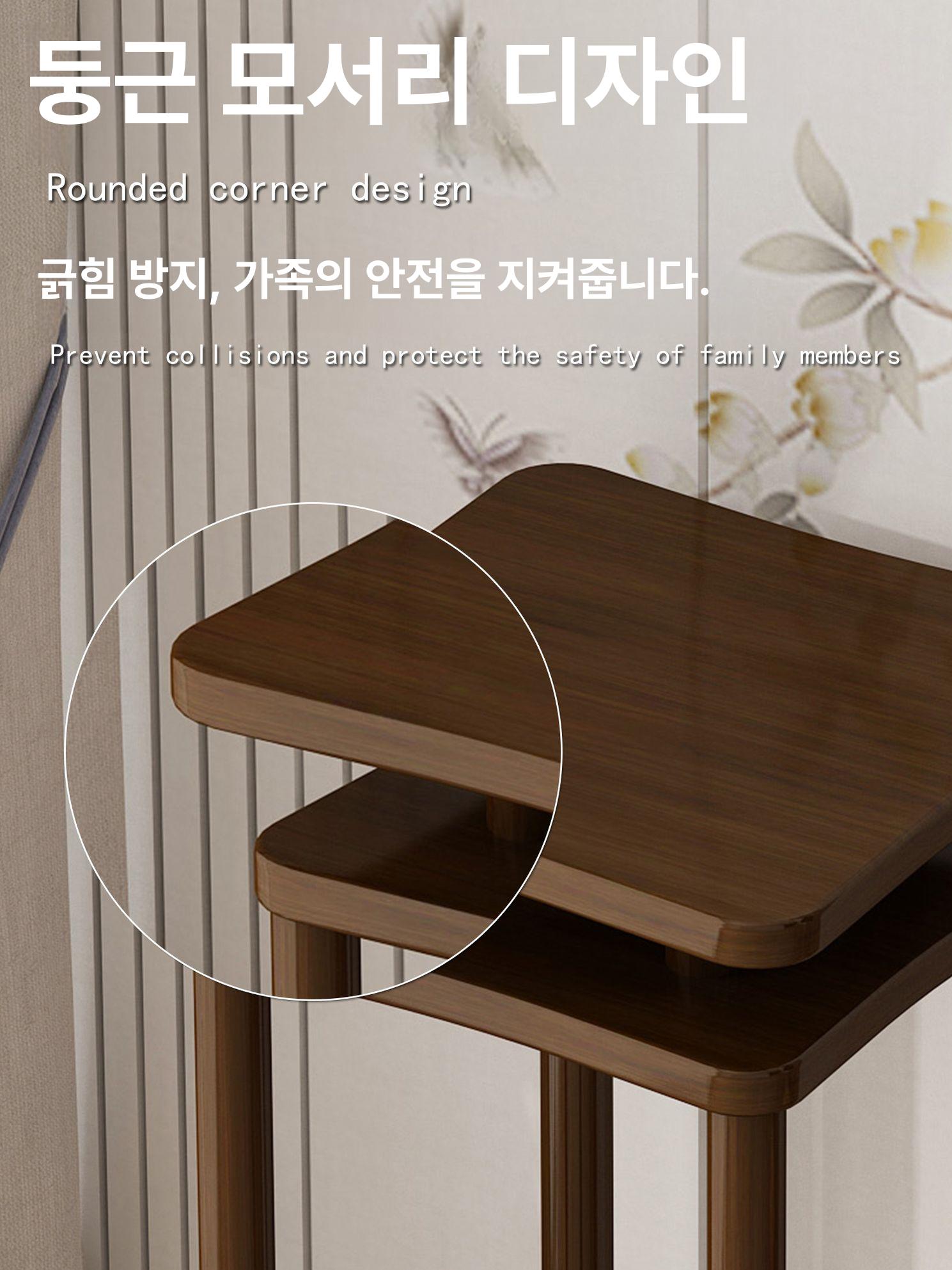 화분 받침대 대형 서랍 월넛 이동형 수납형 진열대 원형물 철제 스테인리스 - 상세 이미지 2