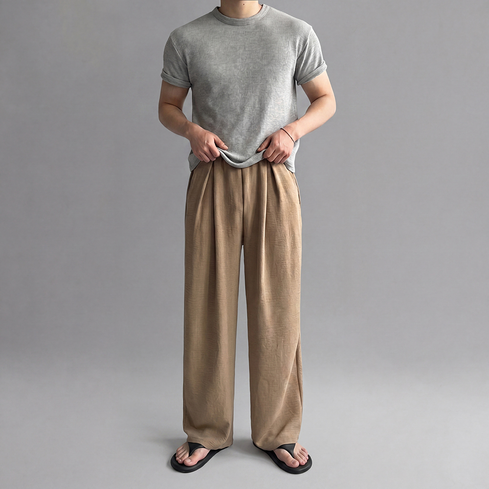 1+1 냉장고바지 남자린넨바지 남자와이드팬츠 남성쿨링팬츠 상품 이미지