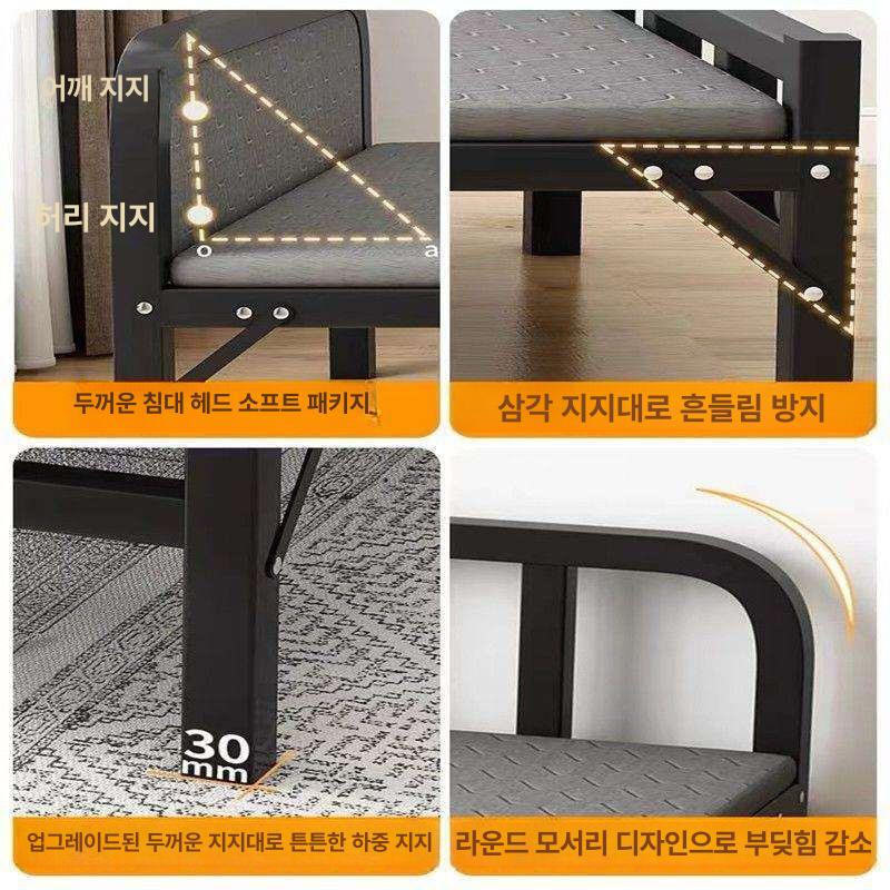 게스트 엑스트라베드 임시 간의 호텔간이침대 접는침대 손님용 숙직실 낮잠 두께 폭 - 상세 이미지 4