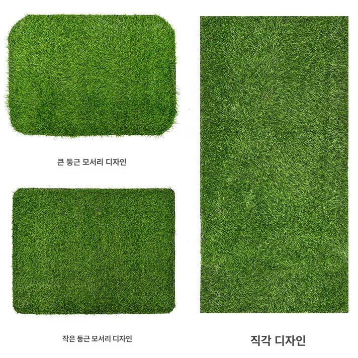 대형 원형 인조잔디 테라스 매트 인테리어 배경 카페 잔디볼 장식 조경 초록 녹색 둥근 - 상세 이미지 4