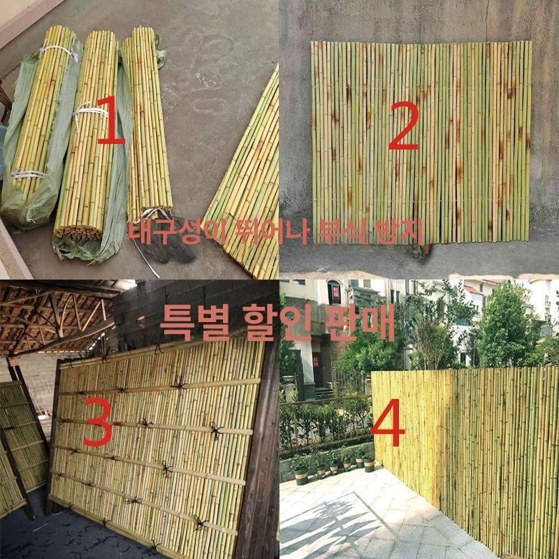 대나무펜스 방부목 울타리 색 테라스 마당 가림막 휀스 스 목재 옐로우 - 상세 이미지 2