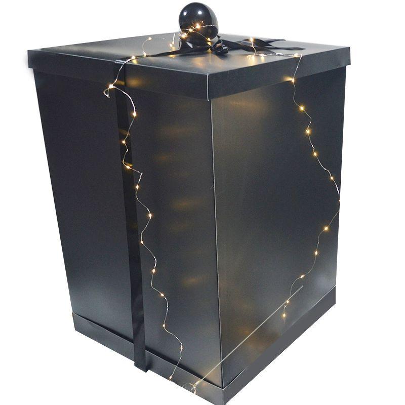 대형 선물상자 접이식 손잡이 무지 크래프트 포장박스 생일 명절 답례품 깔끔한 디자인 - 상품 이미지