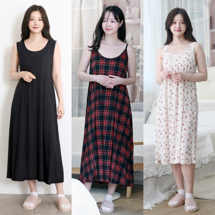 민소매 원피스잠옷 여름 냉감 빅사이즈 임산부 파자마 라운지웨어
