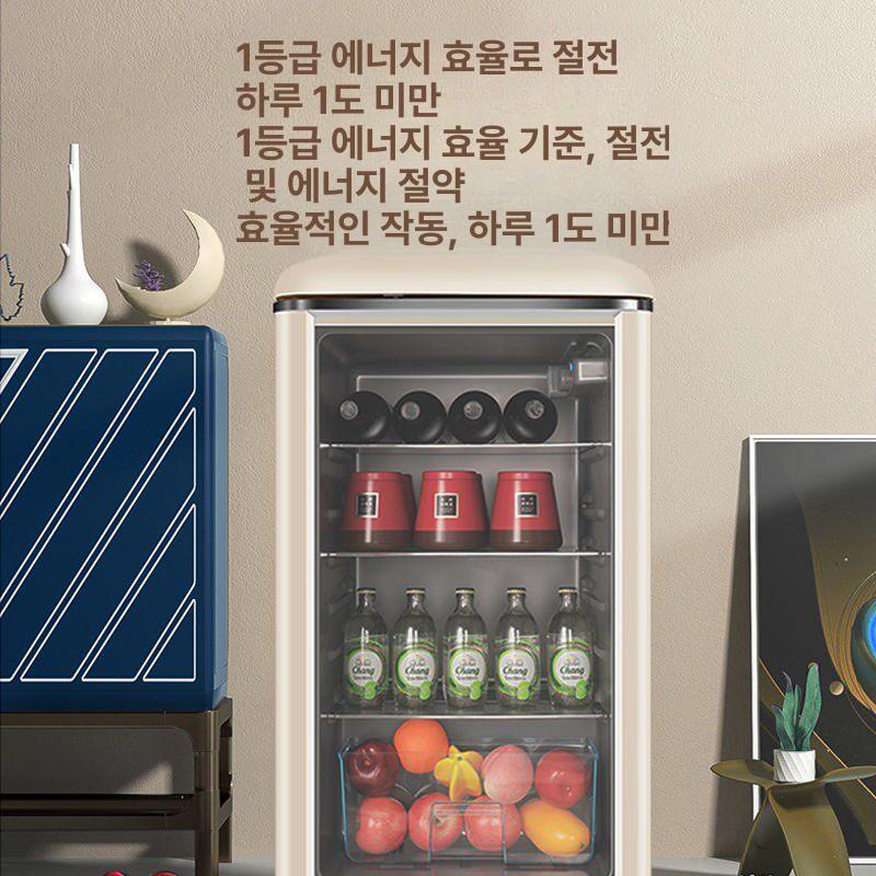 음료 냉장고 소형 빈티지 쇼케이스 레트로 디스플레이 카페 인테리어 장식장 - 상세 이미지 3