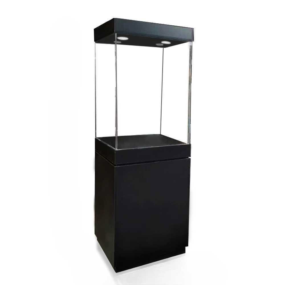 골동품 진열장 캐비닛 안경원 테이블 쇼핑몰 박물관 180CM 원목 거실 유물 인테리어 40X40X180 - 상품 이미지