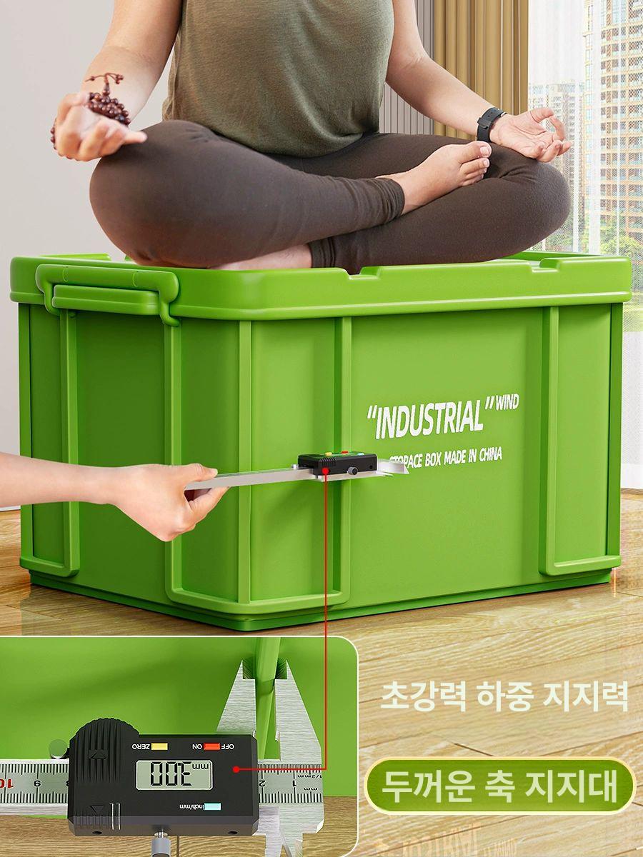 큰 바퀴 이동식 수납상자 의류 장난감 보관 대용량 정리함 - 상세 이미지 3