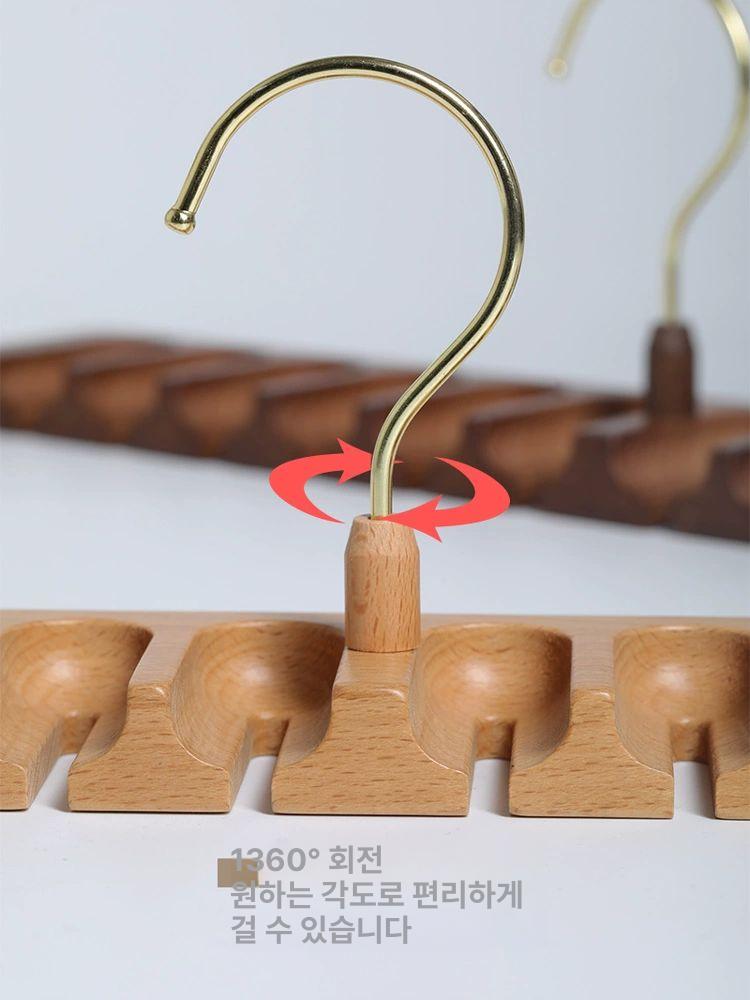 벨트걸이 허리띠 옷장 넥타이걸이 거치대 스카프걸이 스카프정리 행거 내추럴 혁띠 - 상세 이미지 3