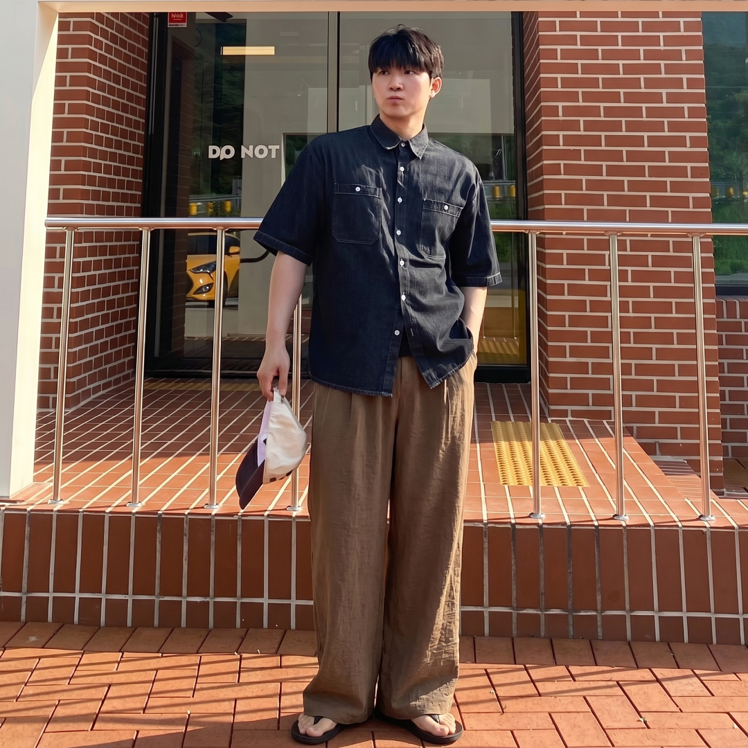 1+1 냉장고바지 남자린넨팬츠 남자시어서커바지 - 상세 이미지 4