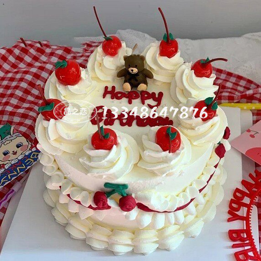 모형 케이크 레터링 칠순 생일 케이크모형 캐릭터 파티 생일케익 6인치 yb957 - 상세 이미지 2