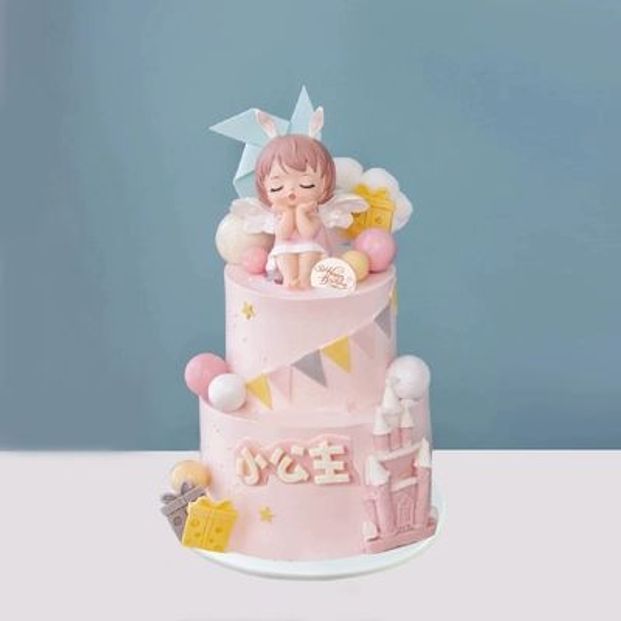 모형 케이크 2단 3단 생일파티 촬영용 장식 케이크 01 8+6 (8-9cm) - 상세 이미지 4