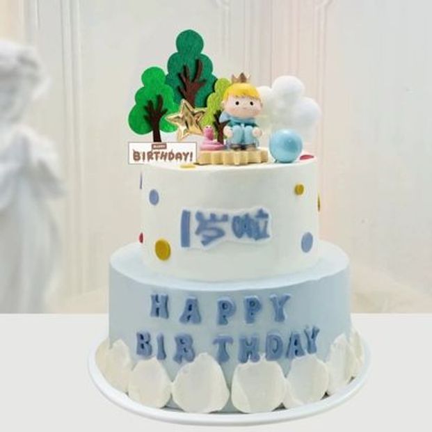 모형 케이크 2단 3단 생일파티 촬영용 장식 케이크 01 8+6 (8-9cm) - 상세 이미지 5