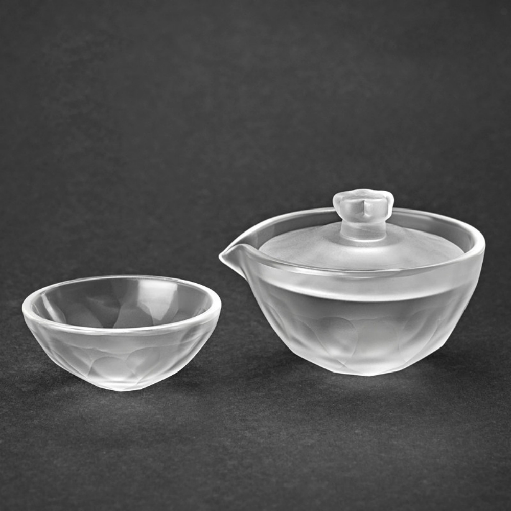 더큰솔 키리코 수공예 유리 개완 보이차 공부차 다도용품 차도구 다관 150ml - 상세 이미지 5