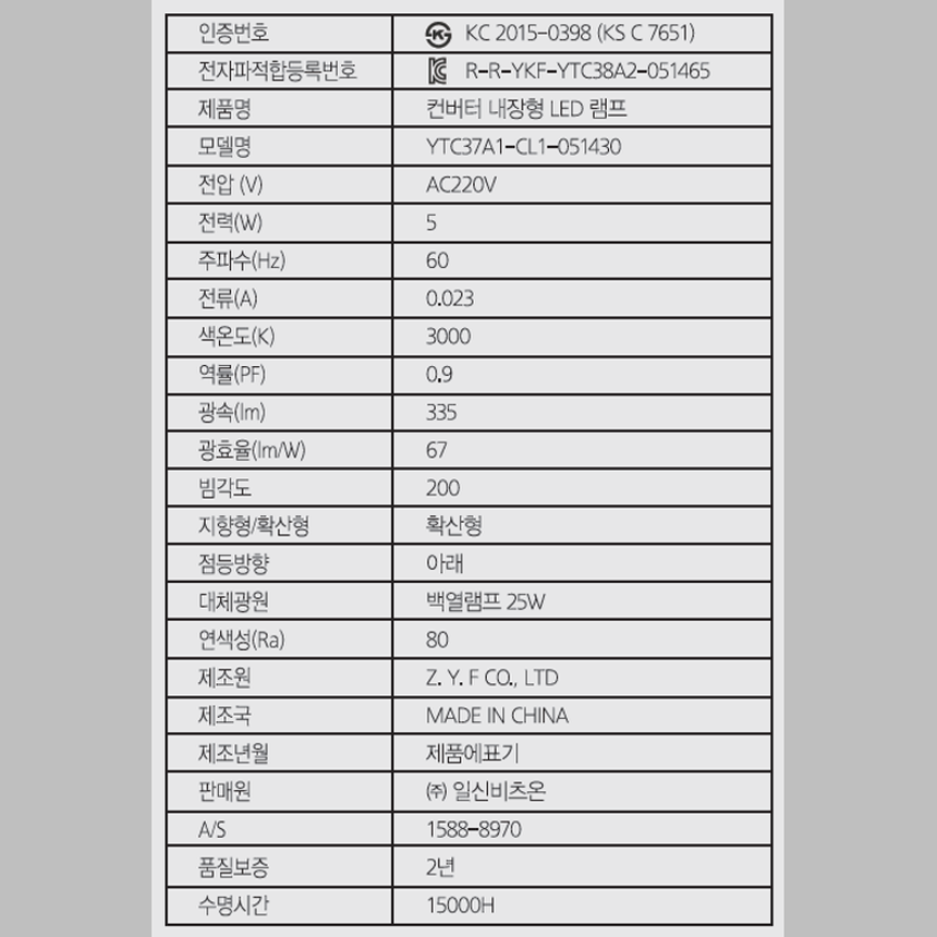 LED 촛대구 전구 CL1 5W E14 투명 전구색 매장 카페 줄조명 램프 비츠온 이미지 7
