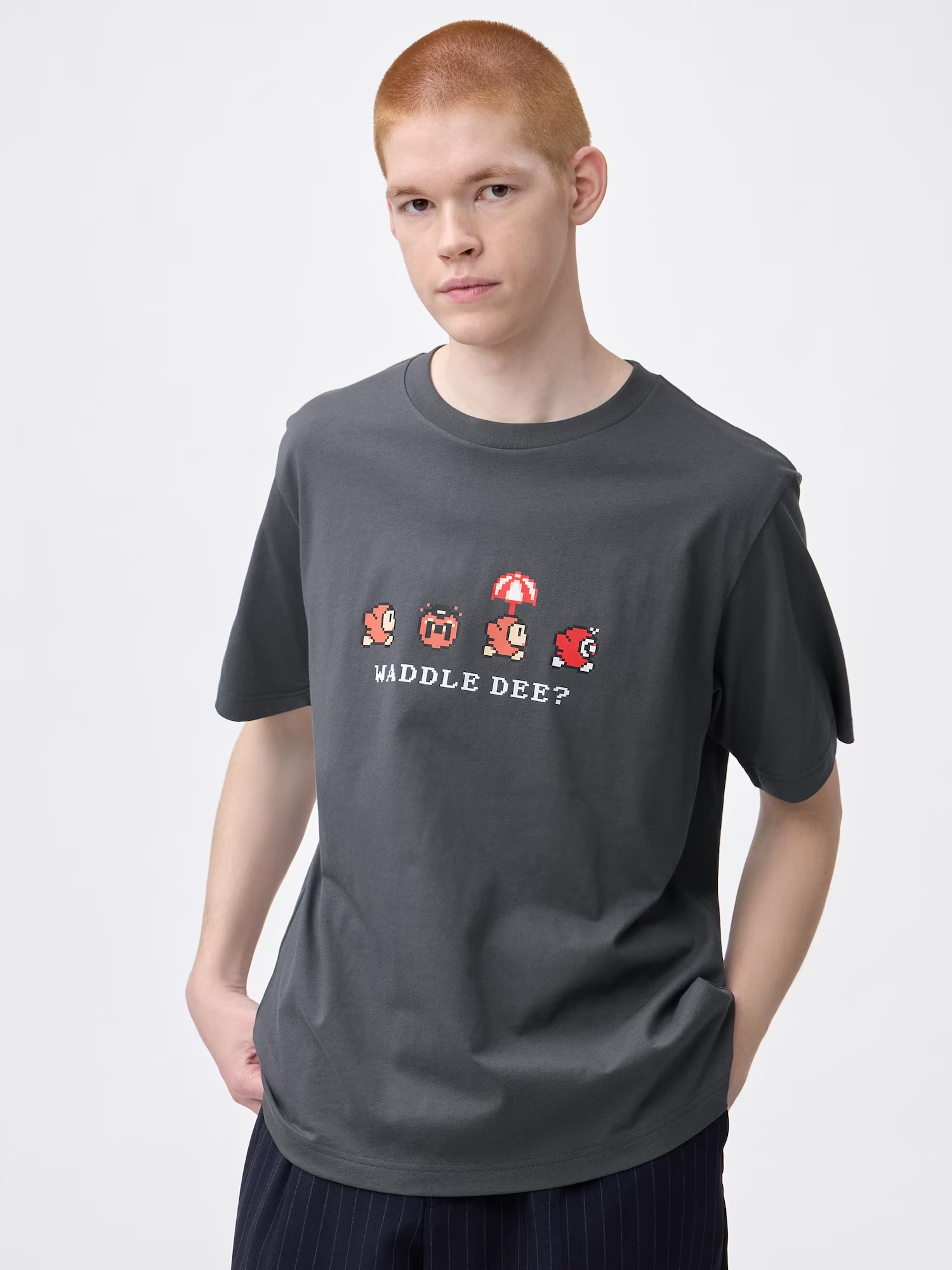 GU 별의 커비 그래픽 반팔 티셔츠 [26SS] 남성 여성 캐주얼 캐릭터 4컬러 - 상세 이미지 5